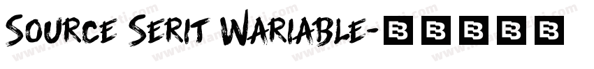 Source Serit Wariable字体转换